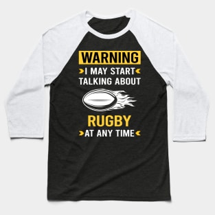 Warning Rugby Baseball T-Shirt